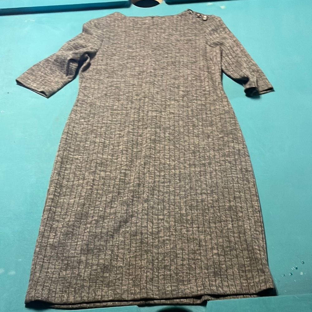 Everything knee links women’s knit dress with mid arm length sleeves